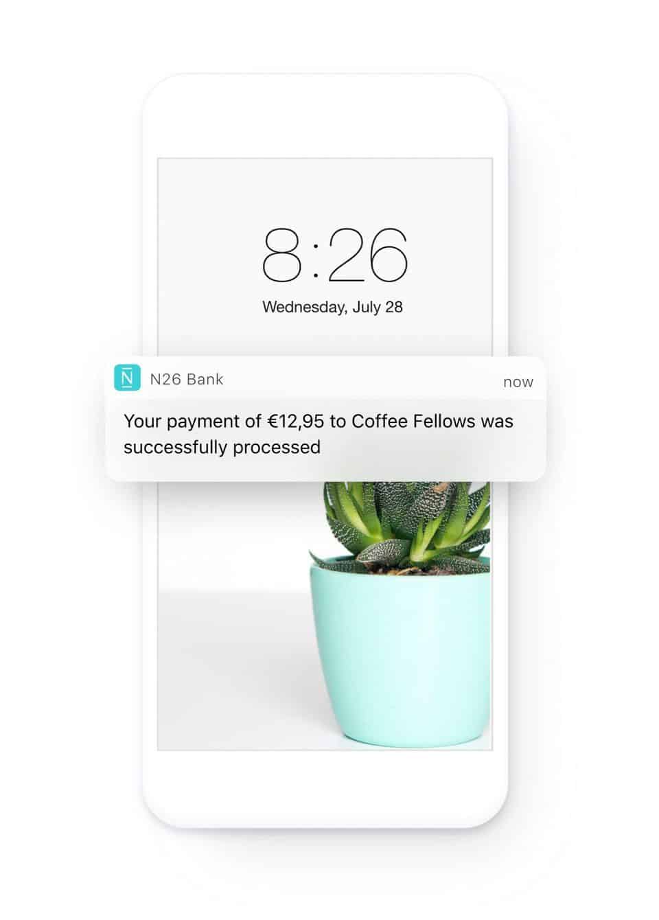 N26 Review - The N26 app gives automatic payment notifications when you use your card