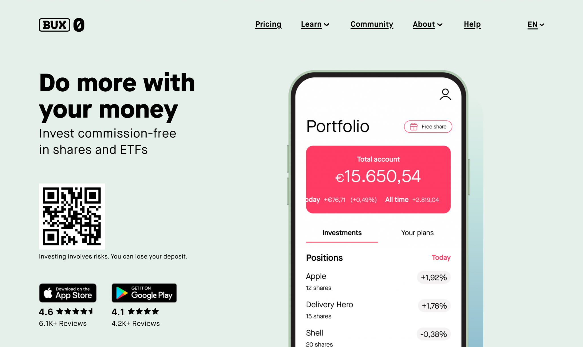 Bux Zero Review Homepage