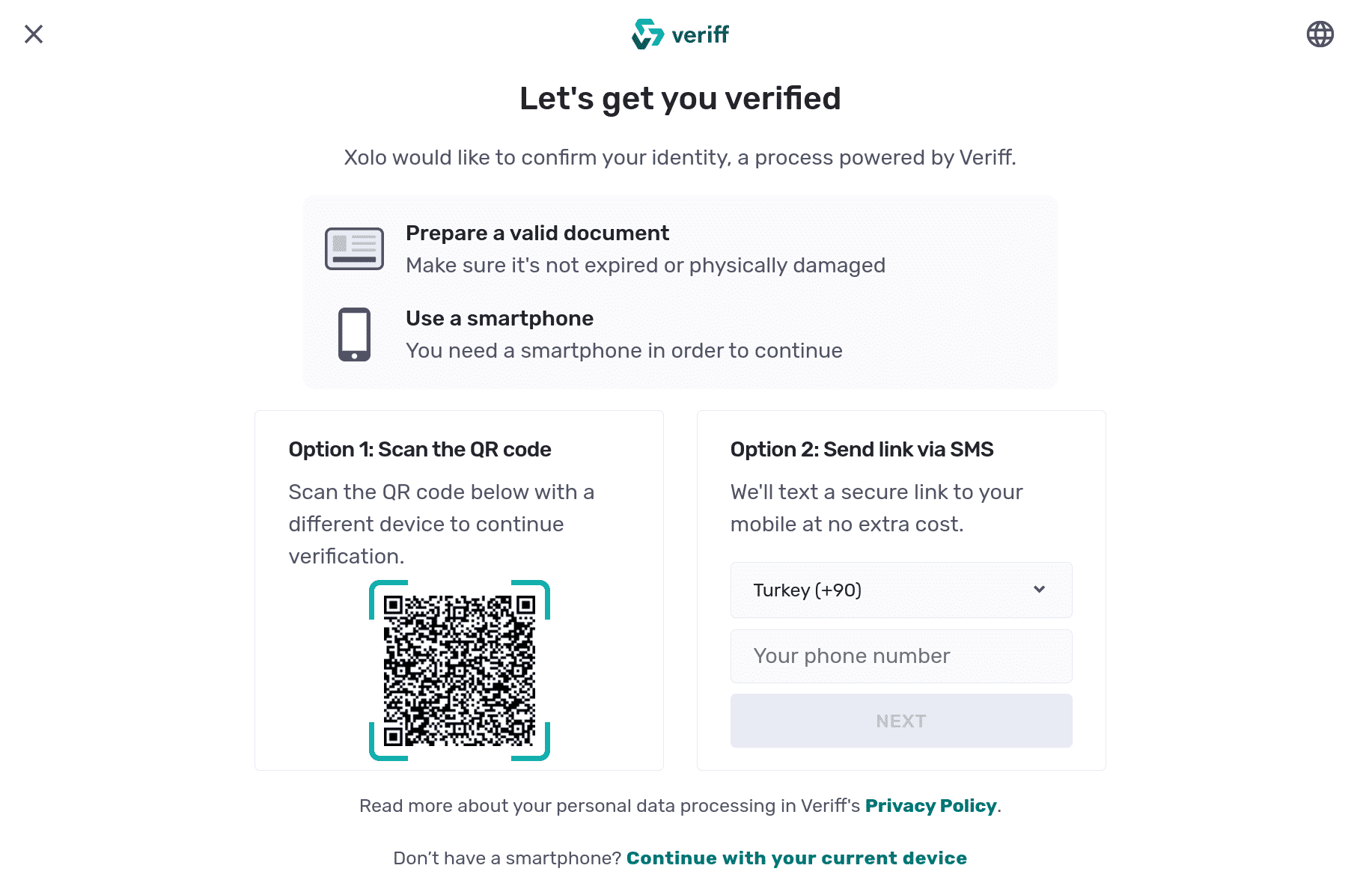 Xolo Review Verify Identity